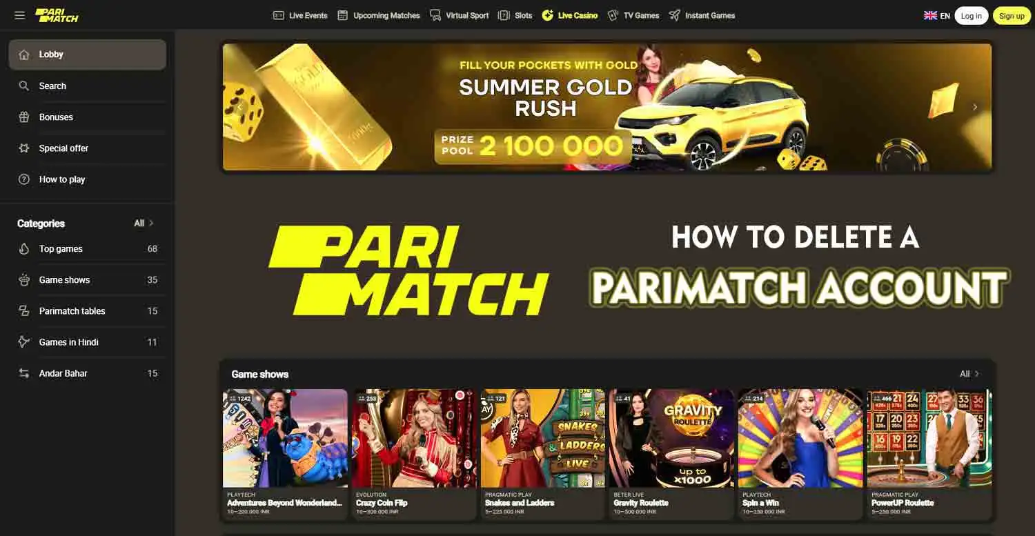How to Delete Parimatch Account